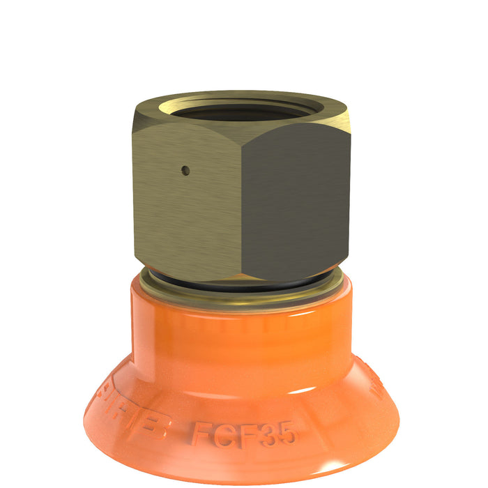 Piab Suc cup B-BL40-2 Silicone G3/8" M SS FCM 0200652 - FluidAirFittings