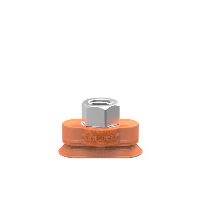 Piab Suc cup F-OB 20x40 Silicn G1/4" M SS FCM 0209497 - FluidAirFittings