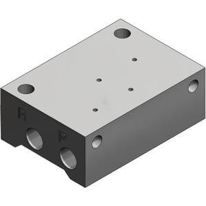 SMC Manifold Base SS3YJ3-20-08-Q - FluidAirFittings