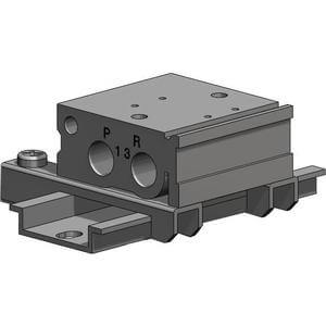 SMC Manifold Base VV3QZ12-10C-Q - FluidAirFittings