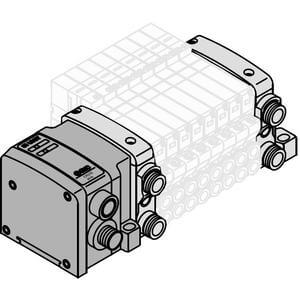 SMC Manifold Base VV5QC21-04C8SD0 - FluidAirFittings