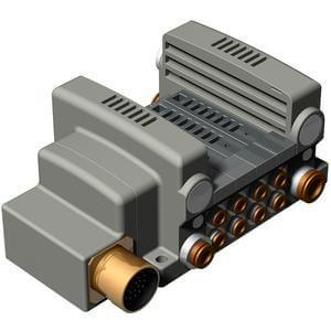 SMC Manifold Base VV5QC21-04C6MD0 - FluidAirFittings