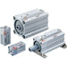 SMC Compact Cylinder With Lock CDLQB50TF-45D-B - FluidAirFittings