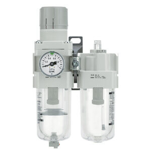 SMC Filter Regulator + Lubricator AC10A-M5-A - FluidAirFittings