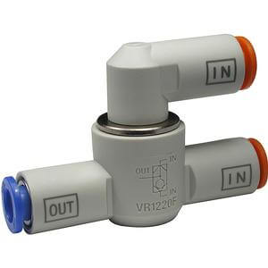 SHUTTLE VALVE WITH ONE-TOUCH F VR1220F-08 - FluidAirFittings