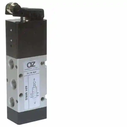 A Z Pneumatica 521MRS – 5/2 Servo Piloted Roller Lever Spring Return Valve 1/8 BSP - FluidAirFittings