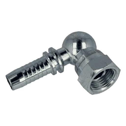 Polyhose 3/8" BSP Female Compact Elbow X 3/8" Hose Tail BSP/06/06/90C - FluidAirFittings