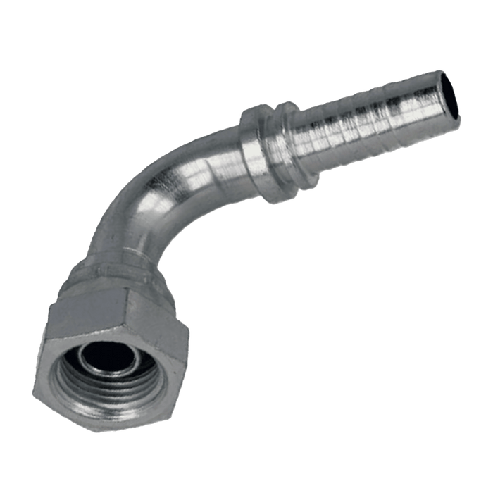 Polyhose 1/8" BSP Female Swept Elbow X 3/16" Hose Tail BSP/02/03/90S - FluidAirFittings
