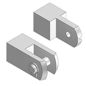 SMC Rod Clevis Y-J016SUS - FluidAirFittings