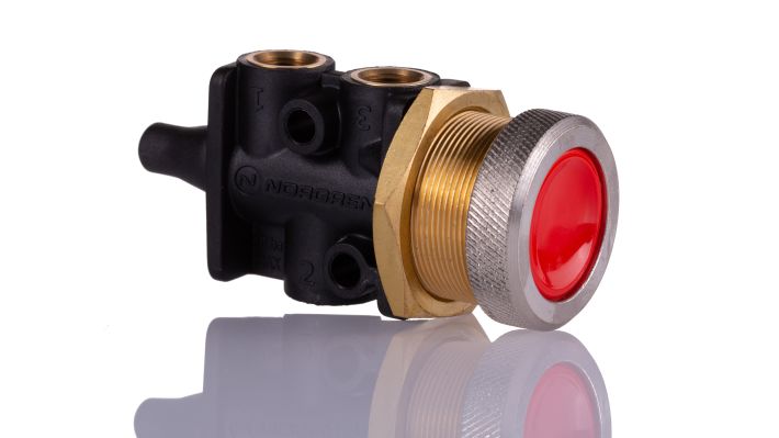 Norgren 341602 - Manual Button/Spring Red - FluidAirFittings