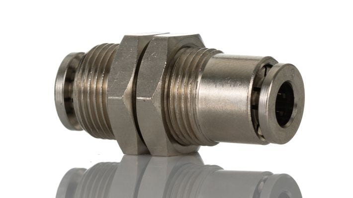 Norgren 10029600 - 6mm O/D Equal Tube/Tube Bulkhead Conn - FluidAirFittings