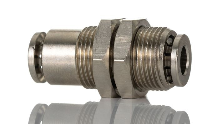 Norgren 10029600 - 6mm O/D Equal Tube/Tube Bulkhead Conn - FluidAirFittings