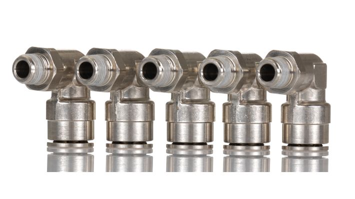 Norgren 101471018 - 10mm O/D x 1/8" BSPT 90 Swivel Elbow - FluidAirFittings