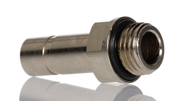 Norgren 102151028 - 10mm O/D x 1/4" BSPT Straight Stem Adap - FluidAirFittings