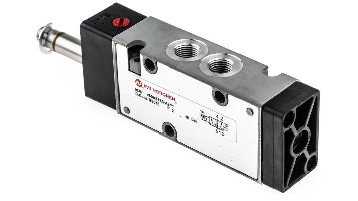 Norgren V60A513A-A2000 - 1/8 5/2 Single Solenold Basic - FluidAirFittings