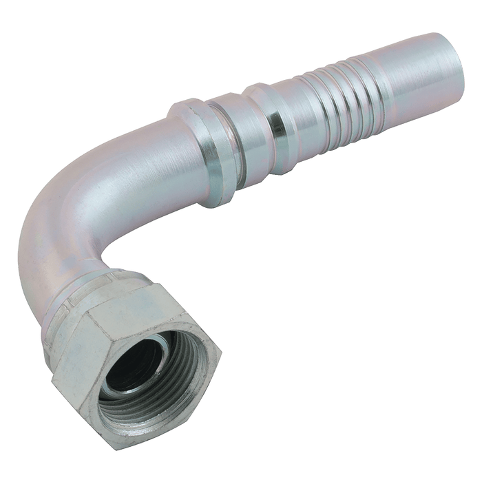 FT Pro - JMBSPF90-32-24CF 2" BSP Female Interlock 90° Swept Elbow 1.1/2" Hose ID - FluidAirFittings