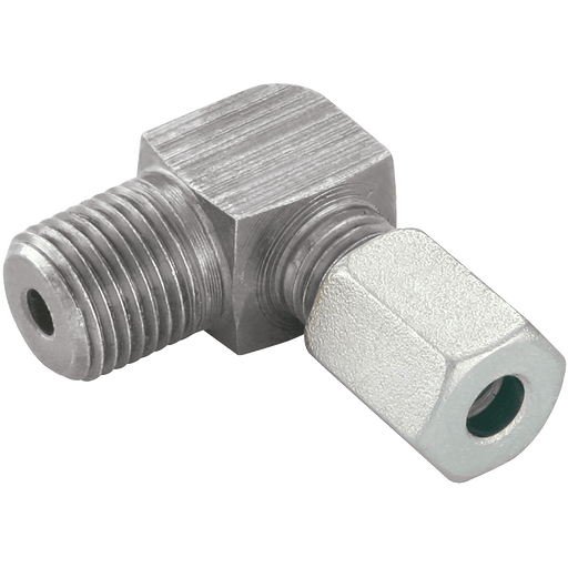 Danfoss Waltech 1/8" NPT X 4MM OD Elbow WEV4LL1/8NPT - FluidAirFittings