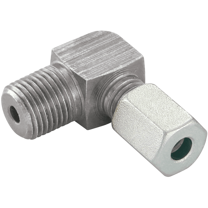 Danfoss Waltech 1/8" NPT X 4MM OD Elbow WEV4LL1/8NPT - FluidAirFittings