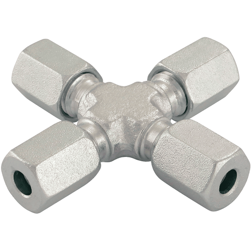 Danfoss Waltech 04MM OD Equal Cross Steel (LL) KV4LL - FluidAirFittings