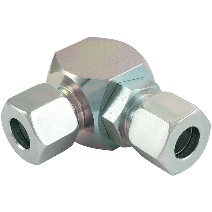 Danfoss Waltech 08MM OD Swivel Elbow Banjo Coupler Steel (L) DGWV8L - FluidAirFittings