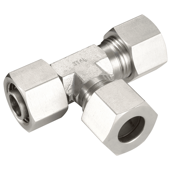 PH Industrie M14 X 1.5 Metric X 8MM OD Tee EVL-8L - FluidAirFittings