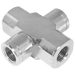 Burnett & Hillman 3/4" BSPP Equal Female Cross Steel 13024 - FluidAirFittings