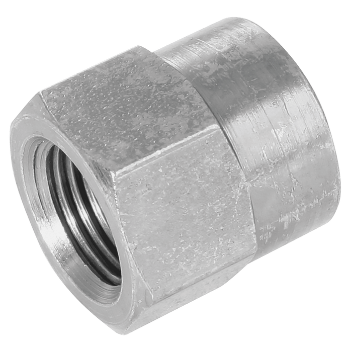Burnett & Hillman 1/4" BSPP Female Crimp Steel Nut 08026 - FluidAirFittings