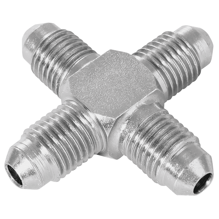 Burnett & Hillman 7/16" JIC Equal Male Steel Cross 03033 - FluidAirFittings