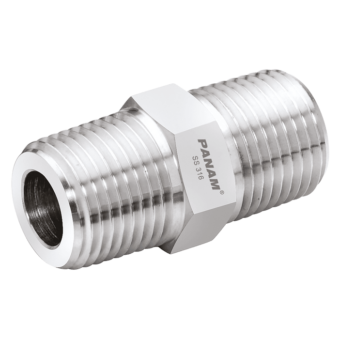 PANAM - 2025-1950 1.1/2" BSP Tapered X 1.1/2" BSP Tapered Male/Male - FluidAirFittings