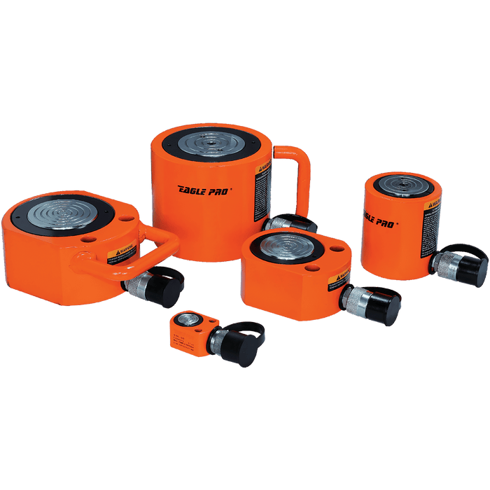 Eagle Pro 5 Ton Capacity Single Acting Low Height CYL with Fixing Holes ESL-50 - FluidAirFittings