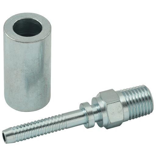 Eagle Pro 1/4" BSPT Male Hose Fitting BSPT Male Insert & Ferrule EH-BMT0404 - FluidAirFittings
