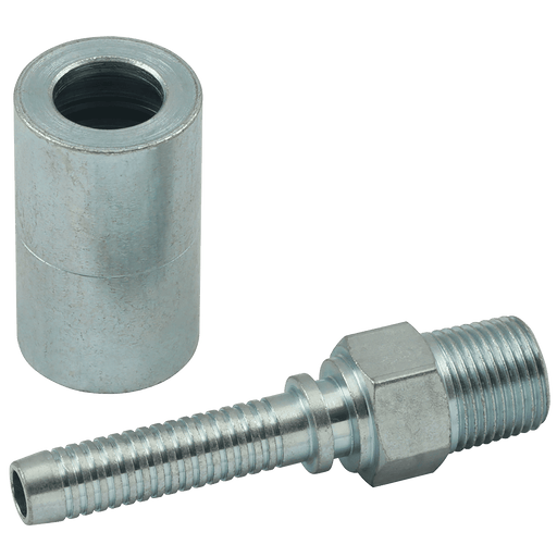 Eagle Pro 1/4" NPT Male Hose Fitting NPT Male Insert & Ferrule EH-NPTM0404 - FluidAirFittings