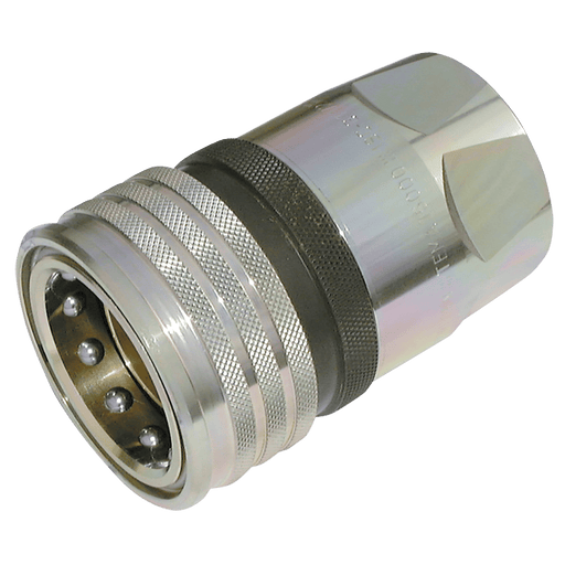 Parker 1.1/2" BSP Female Hydraulic Quick Release Coupling TE-15010 UV - FluidAirFittings