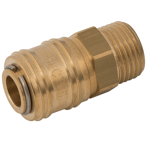 Parker Rectus 1/2" BSPP Male Coupling 14KAAW21MPX - FluidAirFittings