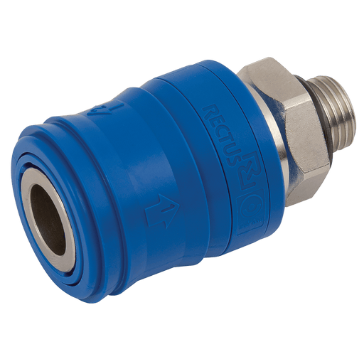 Parker Rectus 3/8" BSPP Male Coupling 26KEAW17MPN - FluidAirFittings