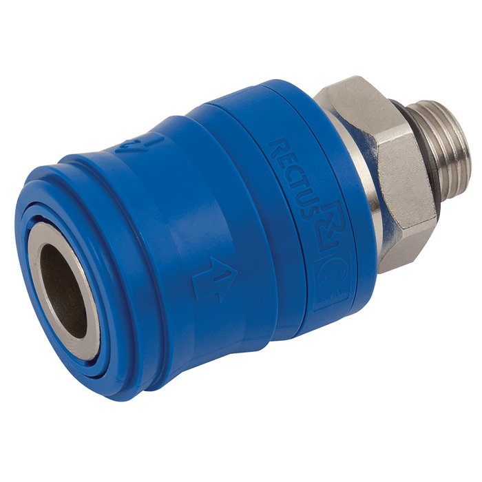 Parker Rectus 3/8" BSPP Male Coupling 26KEAW17MPN - FluidAirFittings