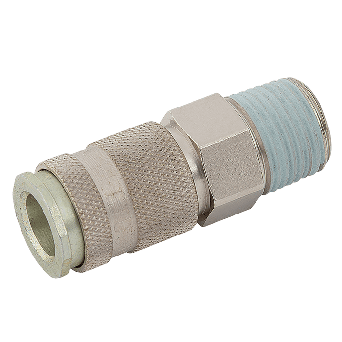 Parker Rectus 1/4" BSPT Male Coupling 33KAAK13SPN - FluidAirFittings