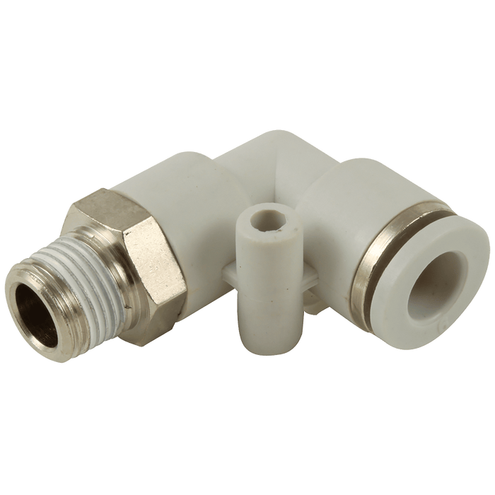 16MM X 3/8 BSPT GREY MALE ELBOW 10 BAR 2499-5158 - FluidAirFittings