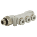 3/8 BSPP X 8MM SGLE SIDED MANIFOLD 10BAR 2499-5514 - FluidAirFittings
