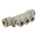 06MM IN 2 X 04MM OUT 3 GREY MANI 10BAR 2499-5263 - FluidAirFittings