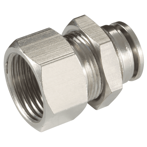 FT Pro 1/4" BSPP X 12MM BULKHD Straight Female MPMF4-G02 - FluidAirFittings