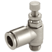 FT Pro 1/2" BSPP Male X 10MM OD Speed Control Valve MNSE10-G04 - FluidAirFittings
