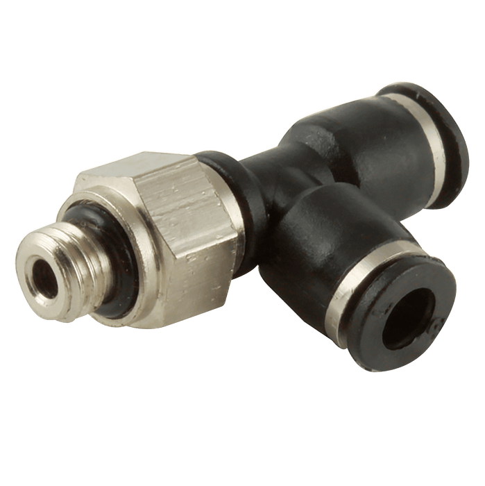 FT Pro 1/8" BSPT X 4MM Micro Male Stud Run Tee PST04-01C - FluidAirFittings