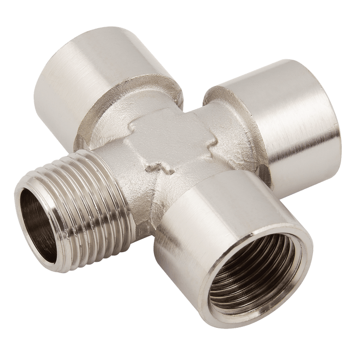 FT Pro 1/8" BSPT Male X 1/8" BSPP Female Equal Cross FD10 - FluidAirFittings