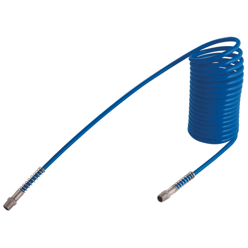 FT Pro 1/2" BSPT 12MM OD 10M Recoil Hose Length Blue N12C1209010MB12 - FluidAirFittings