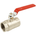 FT Pro 1.1/4" BSPP Brass Ball Valve Red Steel Long Handle 2023-0488 - FluidAirFittings