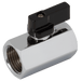 FT Pro 1/2" BSPF Brass Chrome Finish Mini Ball Valve MBV12S - FluidAirFittings