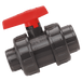 FT Pro - 2020-0424 1/2" BSPP Plastic Ball Valve Threaded EPDM Seal - FluidAirFittings
