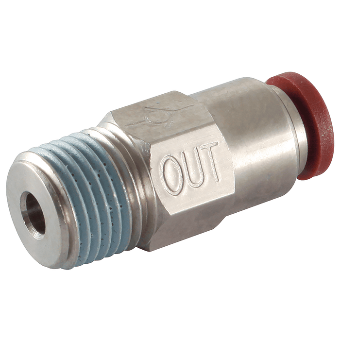 Aircomp Stampotecnica 8MM X 1/8" BSPT Conical Check Out Valve 331.01.08.18 - FluidAirFittings