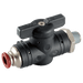 Aircomp Stampotecnica 1/4" BSPP Plastic Ball Valve Straight 351.03.10.14 - FluidAirFittings